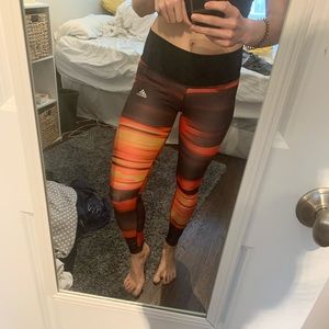 Fun Printed Adidas Leggings, Size M
